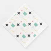 Middeleeuwse moderne atoomsterren servet (Hoek)