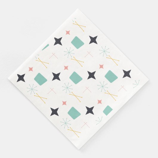 Middeleeuwse moderne atoomsterren servet (Hoek)