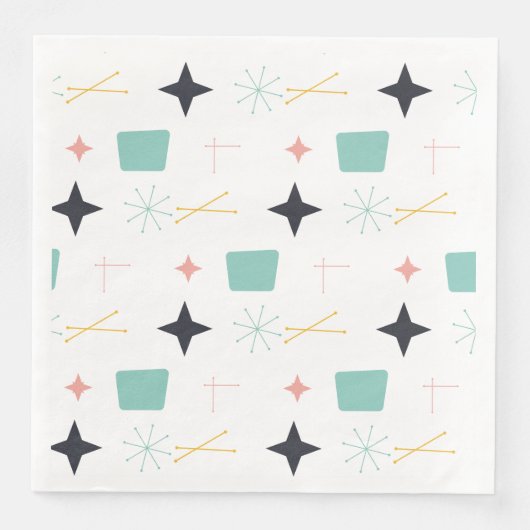 Middeleeuwse moderne atoomsterren servet (Voorkant)