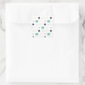 Middeleeuwse moderne atoomsterren vierkante sticker (Tas)