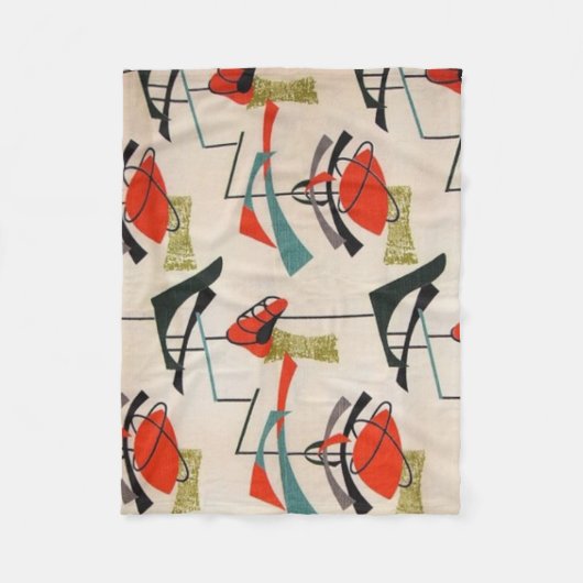 Middeleeuwse moderne atoomstructuurbundel fleece deken (Voorkant)