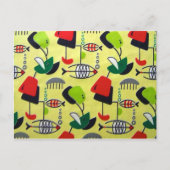 Middeleeuwse moderne atoomvis Briefkaart (Voorkant)