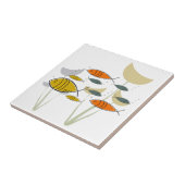 Middeleeuwse moderne atoomvis die op maat zwemt tegeltje (Zijkant)