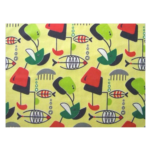 Middeleeuwse moderne atoomvistablet tafelkleed (Voorkant (Horizontaal))