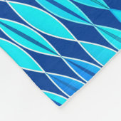 Middeleeuwse moderne bladeren, kobalt en Sky Blue Fleece Deken (Hoek)