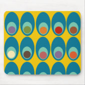 Middeleeuwse moderne blauwe eieren muismat (Voorkant)