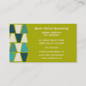 Middeleeuwse, moderne, blauwe geometrische Limoen Visitekaartje (Voorkant)