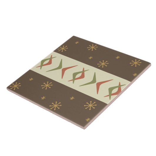 Middeleeuwse moderne boemerangs veelkleurig tegeltje (Zijkant)