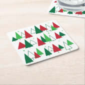 Middeleeuwse moderne bomen kartonnen onderzetters (Schuin)