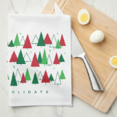 Middeleeuwse moderne bomen theedoek (Quarter Fold)