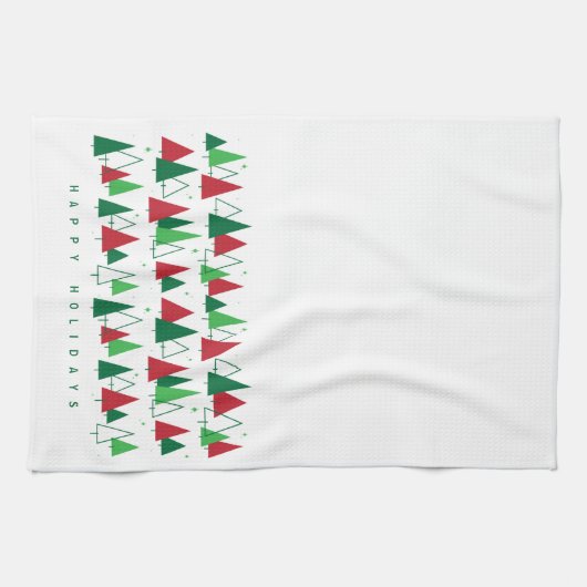 Middeleeuwse moderne bomen theedoek (Horizontaal)