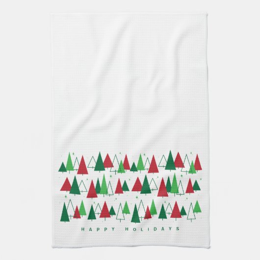 Middeleeuwse moderne bomen theedoek (Verticaal)