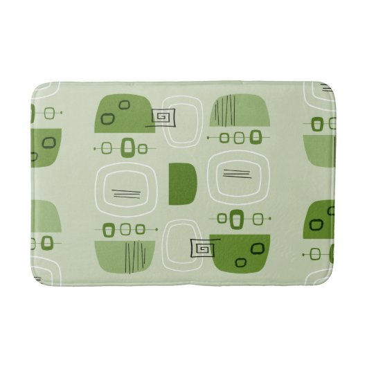 Middeleeuwse moderne Bowlen en Stones Chartreuse Badmat (Voorkant)