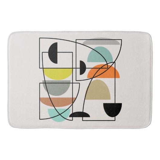 Middeleeuwse moderne "Bowls" Badmat (Voorkant)