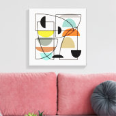 Middeleeuwse moderne "Bowls" Canvas Afdruk (Insitu (Woonkamer))