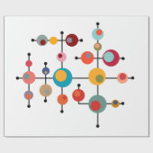 Middeleeuwse moderne bubbels cadeaupapier (Vlak)