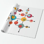 Middeleeuwse moderne bubbels cadeaupapier (Uitgerold)