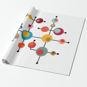 Middeleeuwse moderne bubbels cadeaupapier