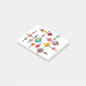 Middeleeuwse moderne bubbels post-it® notes (Schuin)