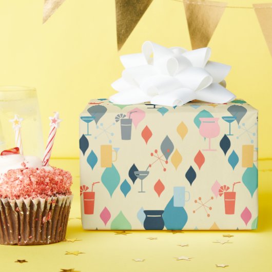 Middeleeuwse moderne cocktails cadeaupapier (Verjaardagsfeest)