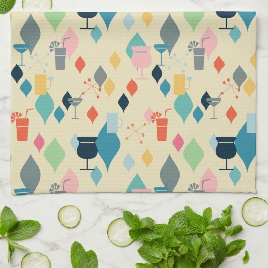 Middeleeuwse moderne cocktails theedoek (Gevouwen)