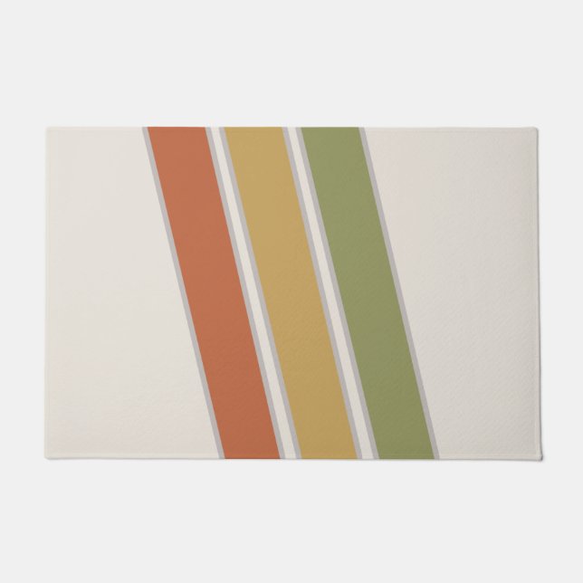 Middeleeuwse moderne drie strips deurmat (Voorkant)