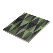 Middeleeuwse moderne driehoeken Donkere olijfolie Tegeltje (Zijkant)