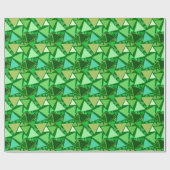 Middeleeuwse moderne driehoeken, Emerald Green Cadeaupapier (Vlak)