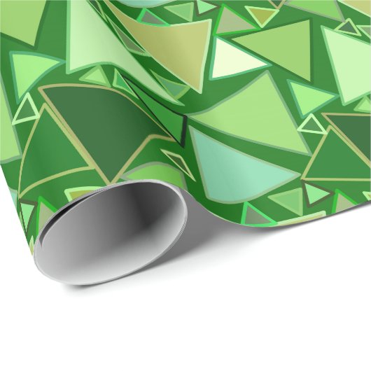 Middeleeuwse moderne driehoeken, Emerald Green Cadeaupapier (Rol Hoek)