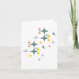 Middeleeuwse moderne Eames Atomic Era Starbursts Kaart