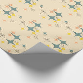 Middeleeuwse moderne Eames Atomic Starbursts Custo Cadeaupapier (Hoek)