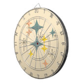 Middeleeuwse moderne Eames Atomic Starbursts Custo Dartbord (Voorkant Rechts)