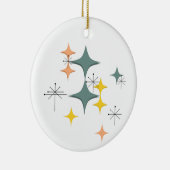 Middeleeuwse moderne Eames Atomic Starbursts Custo Keramisch Ornament (Rechts)