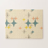 Middeleeuwse moderne Eames Atomic Starbursts Custo Legpuzzel (Horizontaal)