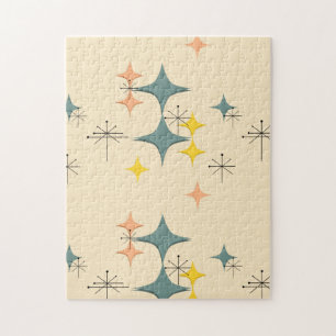 Middeleeuwse moderne Eames Atomic Starbursts Custo Legpuzzel