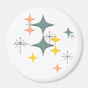 Middeleeuwse moderne Eames Atomic Starbursts Custo Magneet