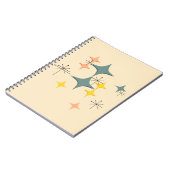 Middeleeuwse moderne Eames Atomic Starbursts Custo Notitieboek (Linkerzijde)