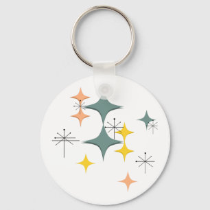 Middeleeuwse moderne Eames Atomic Starbursts Custo Sleutelhanger