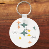 Middeleeuwse moderne Eames Atomic Starbursts Custo Sleutelhanger (Voorkant)