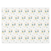 Middeleeuwse moderne Eames Atomic Starbursts Custo Tafelkleed (Voorkant (Horizontaal))
