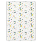 Middeleeuwse moderne Eames Atomic Starbursts Custo Tafelkleed (Voorkant)