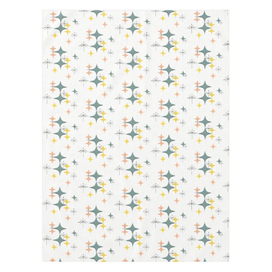 Middeleeuwse moderne Eames Atomic Starbursts Custo Tafelkleed (Voorkant)