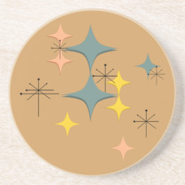 Middeleeuwse moderne Eames Atomic Starbursts Custo Zandsteen Onderzetter