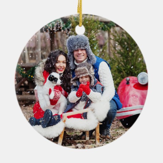 Middeleeuwse Moderne | Eerste Kerstdag Nieuw start Keramisch Ornament (Achterkant)