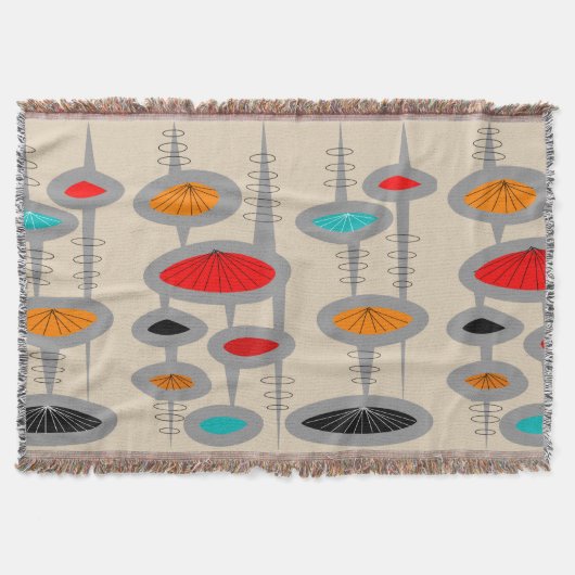 Middeleeuwse moderne geïnspireerde geweven banket  deken (Voorkant)