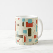 Middeleeuwse moderne geometrische afdruk koffiemok (Voorkant rechts)