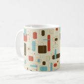 Middeleeuwse moderne geometrische afdruk koffiemok (Voorkant links)