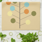 Middeleeuwse moderne geometrische boomvorm theedoek (Gevouwen)