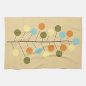 Middeleeuwse moderne geometrische boomvorm theedoek (Horizontaal)