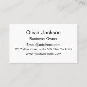 Middeleeuwse moderne geometrische roze sinaasappel visitekaartje (Achterkant)